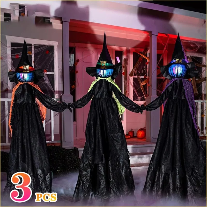 1 unidad de bruja de Halloween - Up Lighting Decor reseña y precio