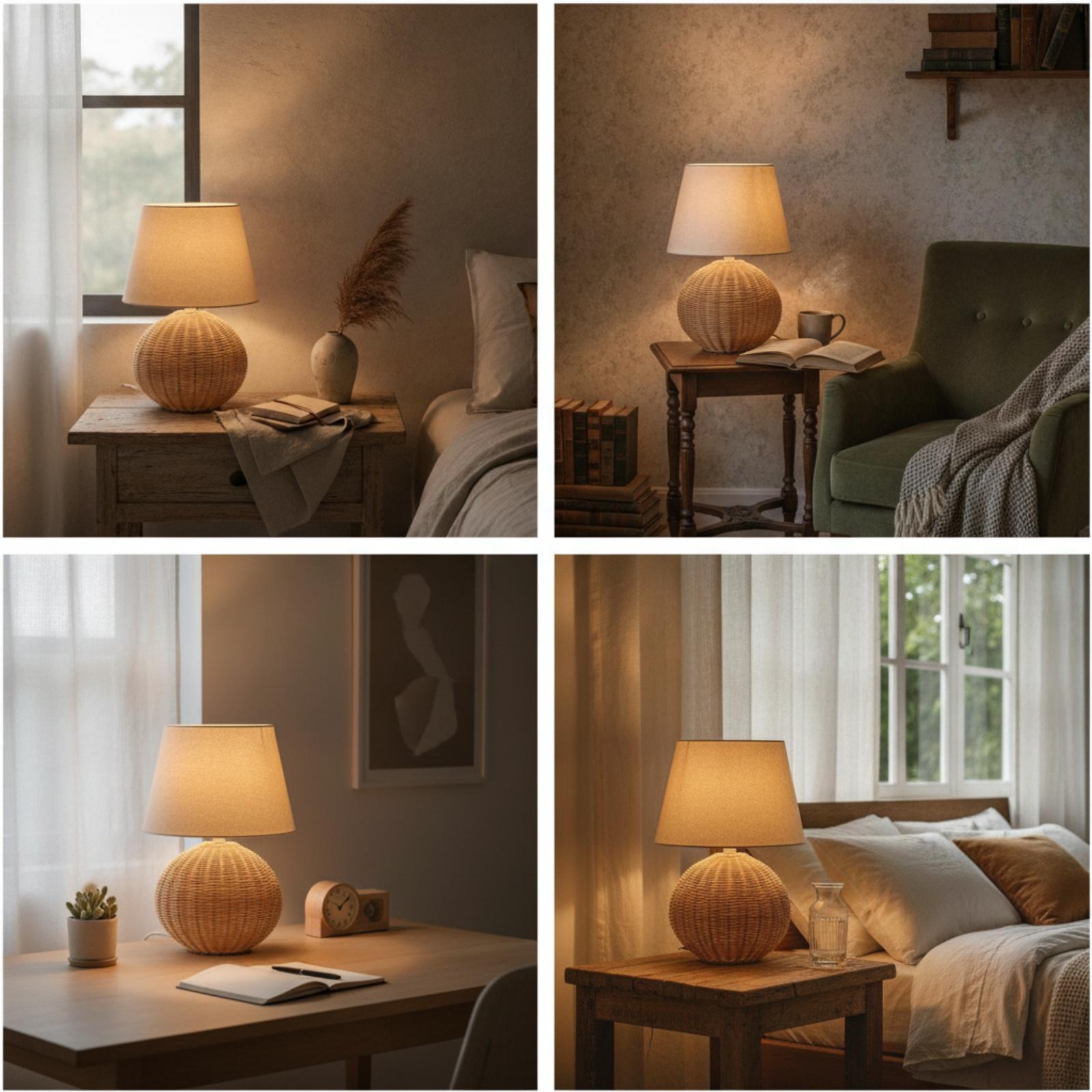 Lámpara de Noche con Base de R - Lighting Decoration Ideas reseña y precio