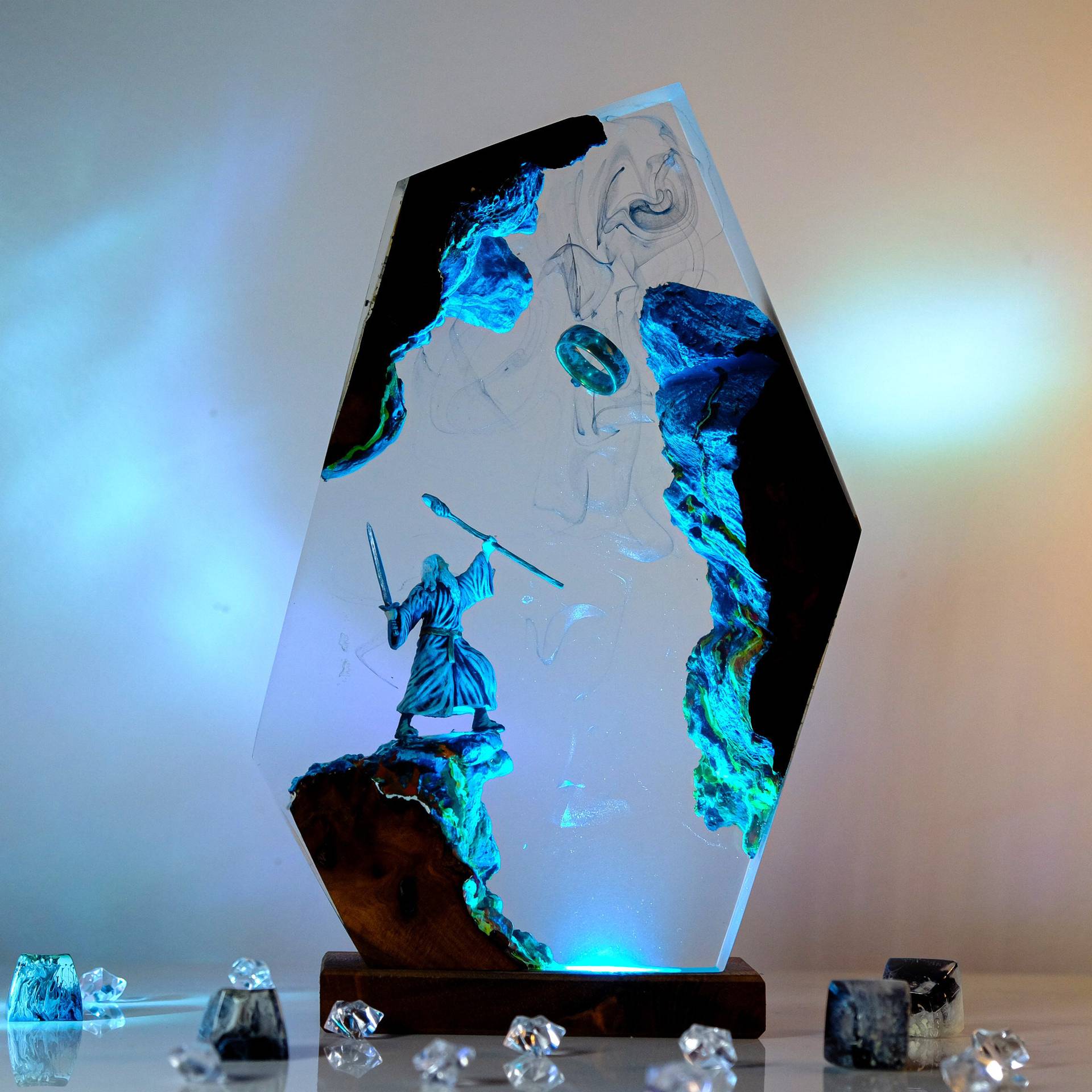 Lámpara de Resina con Figura d - Lighting Christmas Decor reseña y precio