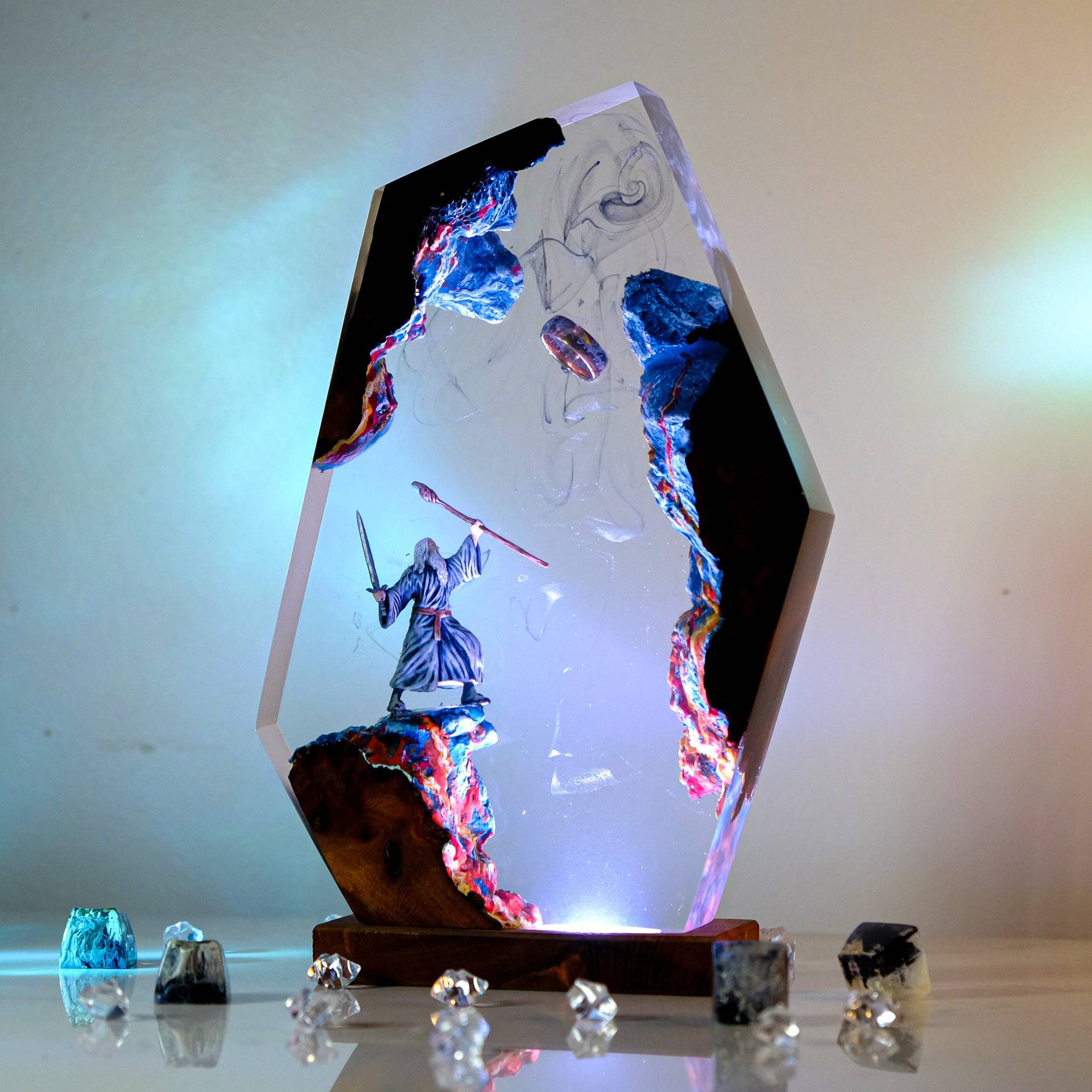 Lámpara de Resina con Figura d - Lighting Christmas Decor reseña y precio