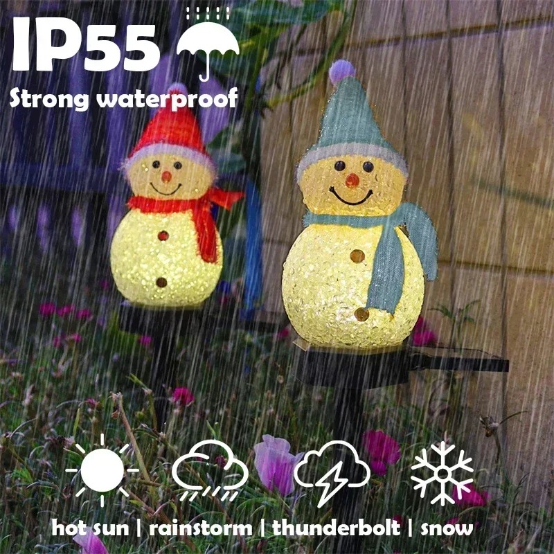 Lámpara Solar de Jardín con Fo - Lighting Christmas Decor reseña y precio